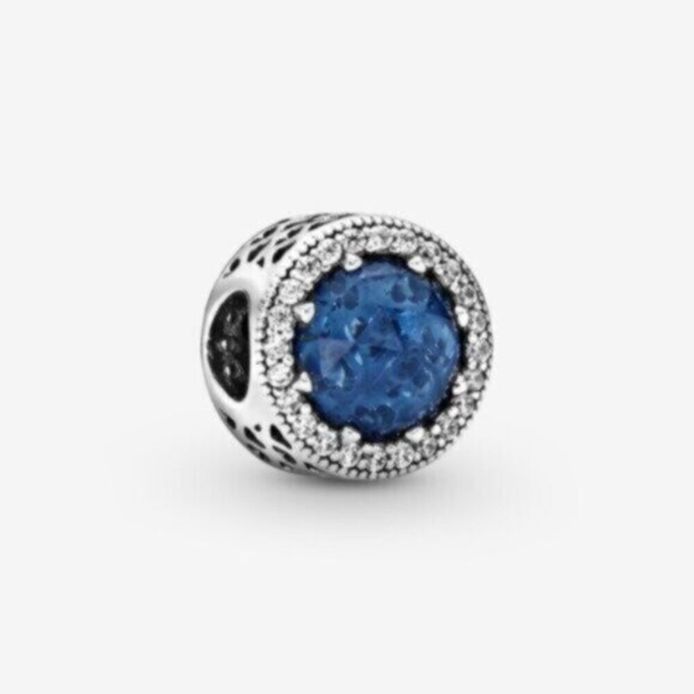 Pandora Blue Crystal Halo Charm